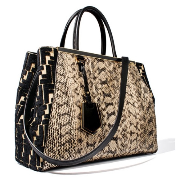 Fendi 2Jours in Snakeskin with Velvet Zucca Sides - Picture 2 of 8